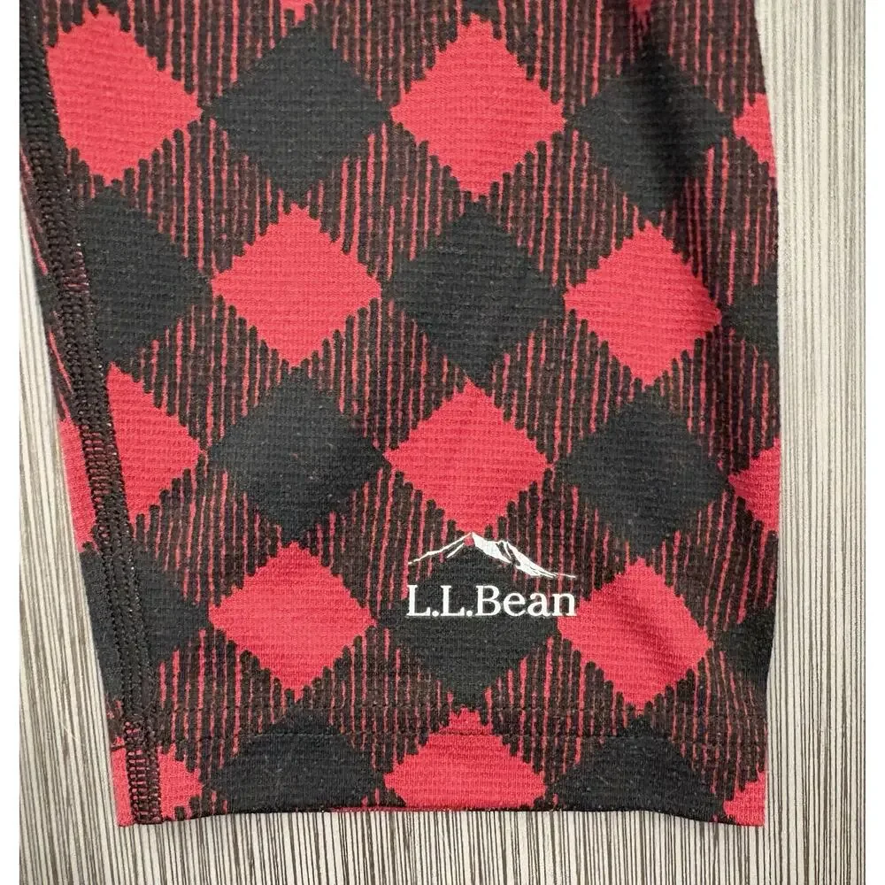 L.L.Bean Everyday Performance Leggings Red/Black Buffalo Plaid Size XL Reg